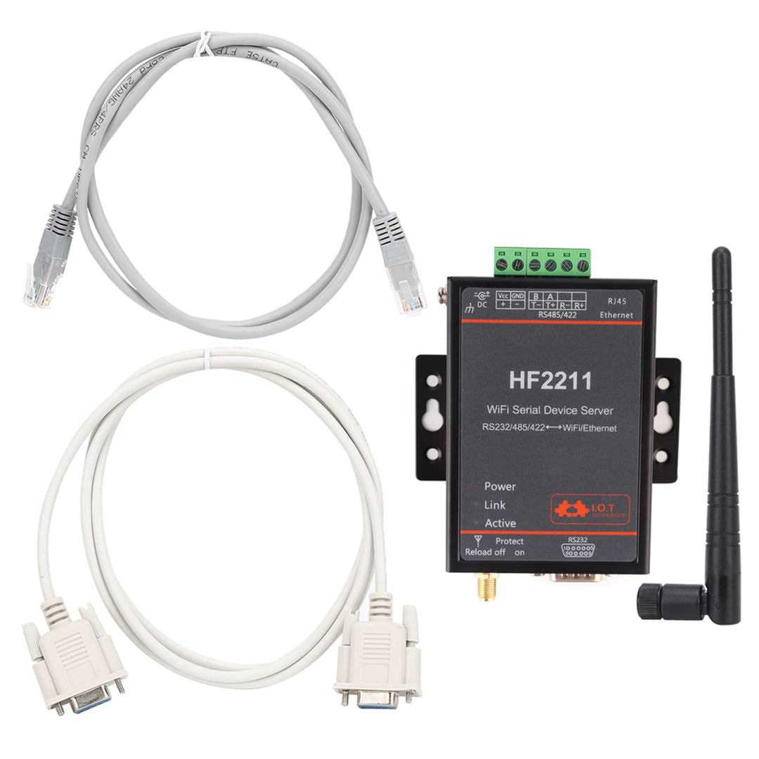 Fafeicy HF2211 Serieller Port-Server, RS232/485/422 zu WIFI & Ethernet Serial Server Modul Serial Po