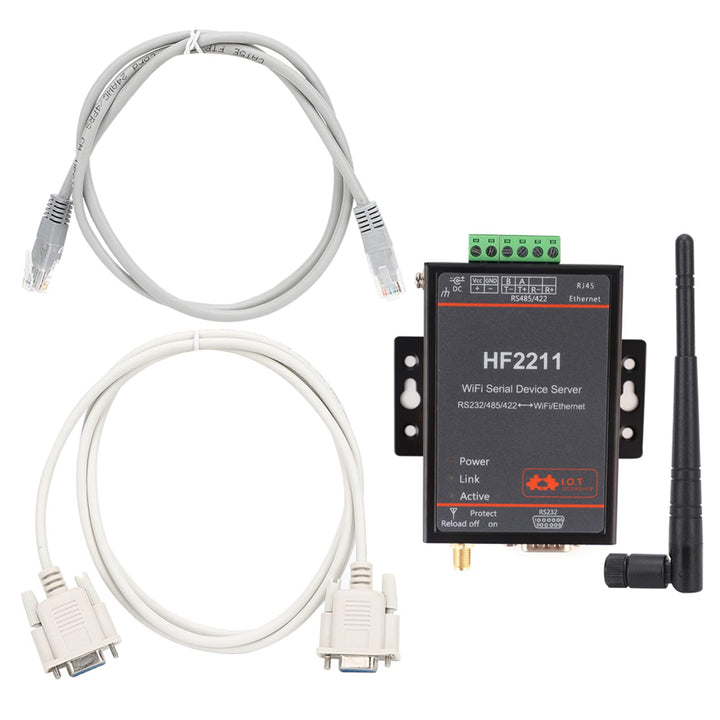 Fafeicy HF2211 Serieller Port-Server, RS232/485/422 zu WIFI & Ethernet Serial Server Modul Serial Po