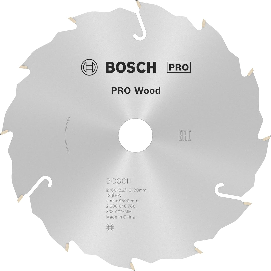 Bosch 1x PRO Wood Kreissägeblatt für Akku-Handkreissägen (für Weichholz, Hartholz, Ø mm, Professiona