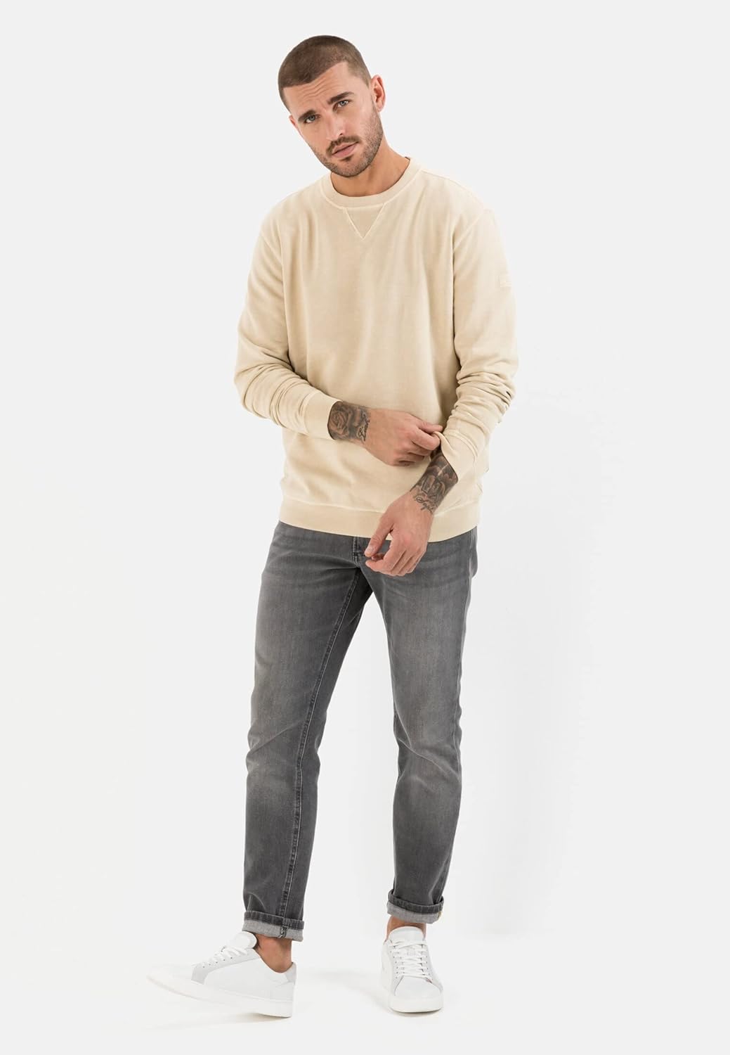 camel active Herren Sweatshirt aus Baumwolle L Beige, L Beige