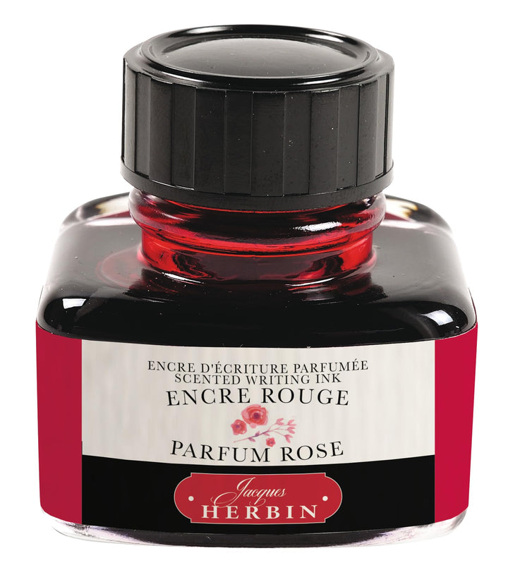 J.Herbin 13768T Tinte Fein Parfümierte mit rosenduft, 30 ml, rot Rot 30 ml, Rot 30 ml