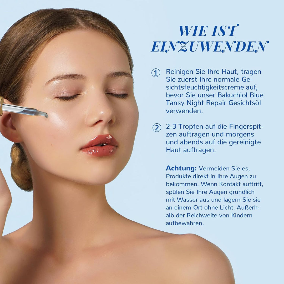ANAiRUi Bakuchiol Oil, Pflanzenöl, natürliche Retinol Alternative, mit blue Tansy, Squalan, Jojoba,