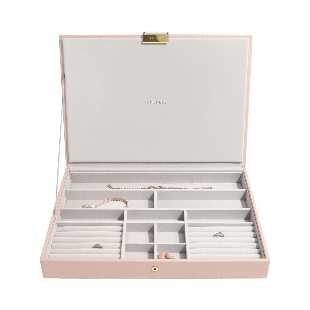 Stackers Blush Pink & Champagne Gold Supersize Jewellery Box Lid