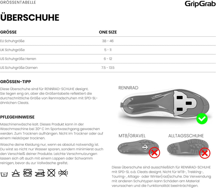 GripGrab RaceAero 2nd Edition Dünne Sommer Rennrad Überschuhe Leichte Aero Radsport Überzieher Zeitf