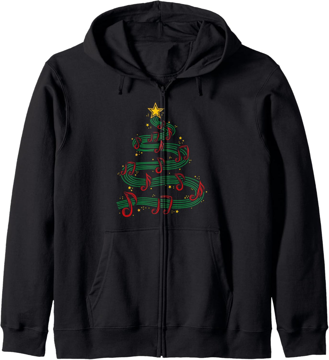 Weihnachtsbaum Musiknoten Lied Musiker singen Weihnachtsli Kapuzenjacke