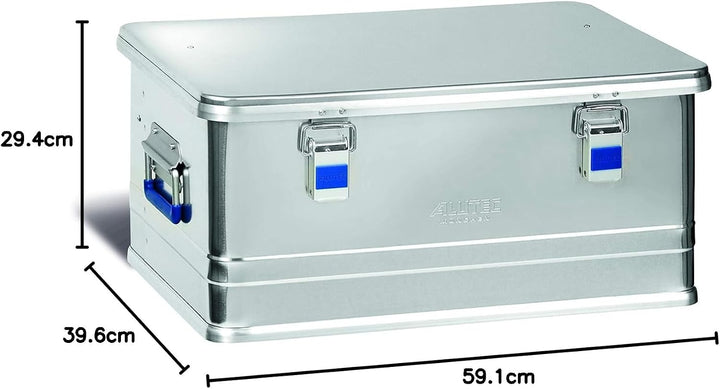 ALUTEC Aluminiumbox COMFORT 48 (Inhalt 48 l, Innenmasse (LxBxH) 550 X 350 X 248 mm, staub-/spritzwas