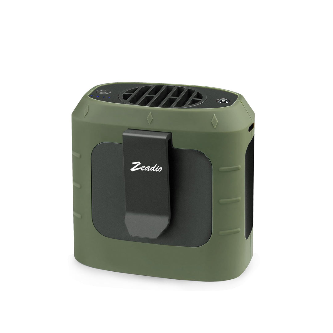 Zeadio Taillenclip-Ventilator, 3 Geschwindigkeiten, 10000mAh freihändiger tragbarer Halskettenventil