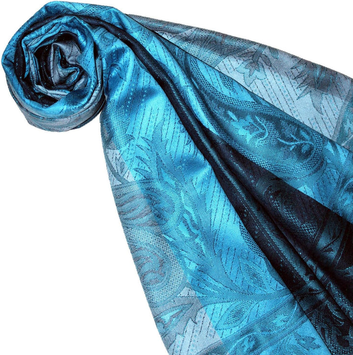 Lorenzo Cana Luxus Pashmina Damenschal Schaltuch jacquardgewebt 100% Seide 70 cm x 190 cm Paisleymus