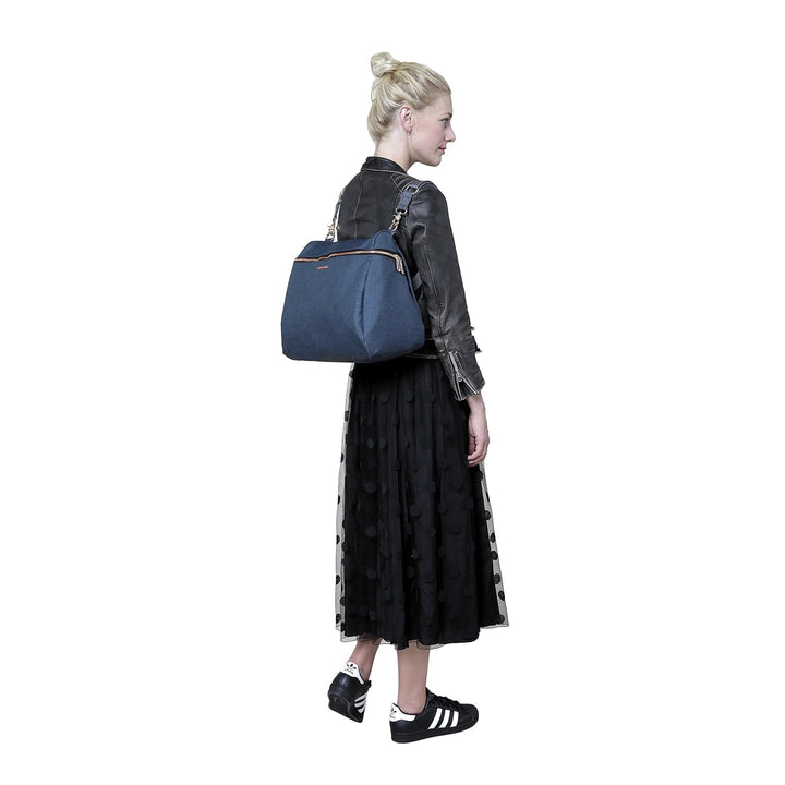 LÄSSIG Baby Wickeltasche Handtasche Stylischer Wickelrucksack inkl. Wickelzubehör/Glam Rosie Bag Bla