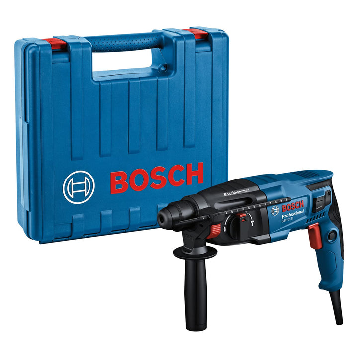 Bosch Professional Bohrhammer GBH 2-21 (mit SDS plus, inkl. Zusatzhandgriff, Maschinentuch, Tiefenan