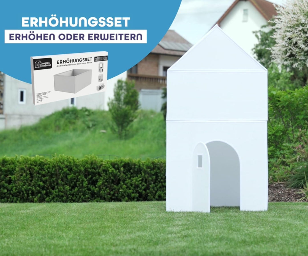 ImagiNew Playhome - Immer Wieder neu bemalen &amp; abwischen - Spielhaus Kinder Erhöhung Zubehör Erweite
