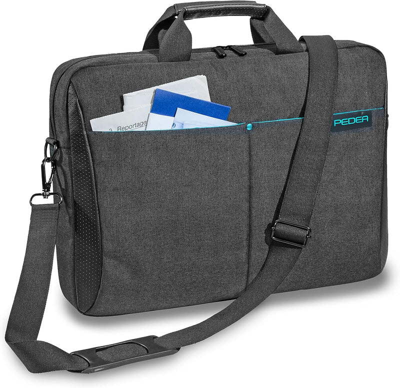 PEDEA Laptoptasche Lifestyle Schwarz 17,3 Zoll mit Notebookschloss, Schwarz 17,3 Zoll mit Notebooksc