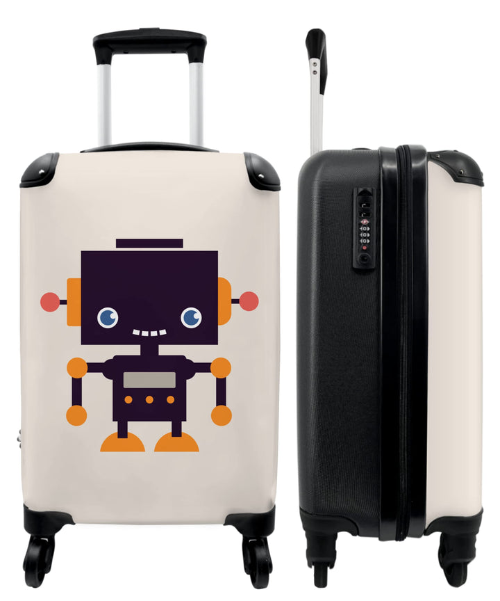 NoBoringSuitcases.com® Kinderkoffer Mädchen - Reisekoffer Kinder, Kabinentrolley, Leichtgewicht, 4 R