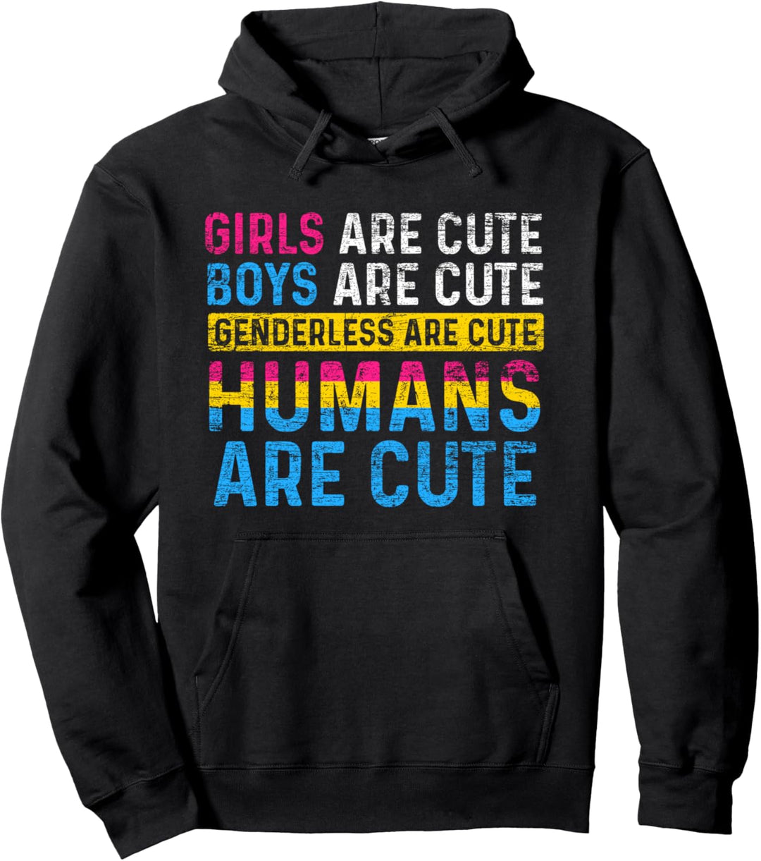 Menschen sind süss Pansexuell Pullover Hoodie