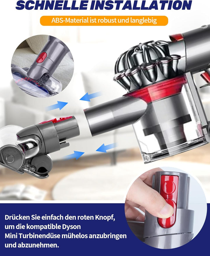 Mini Haardüse Elektrobürste für Dyson V15 V11 V10 V8 V7, Ersatzbürste mit Anti-Tangle Funktion für M