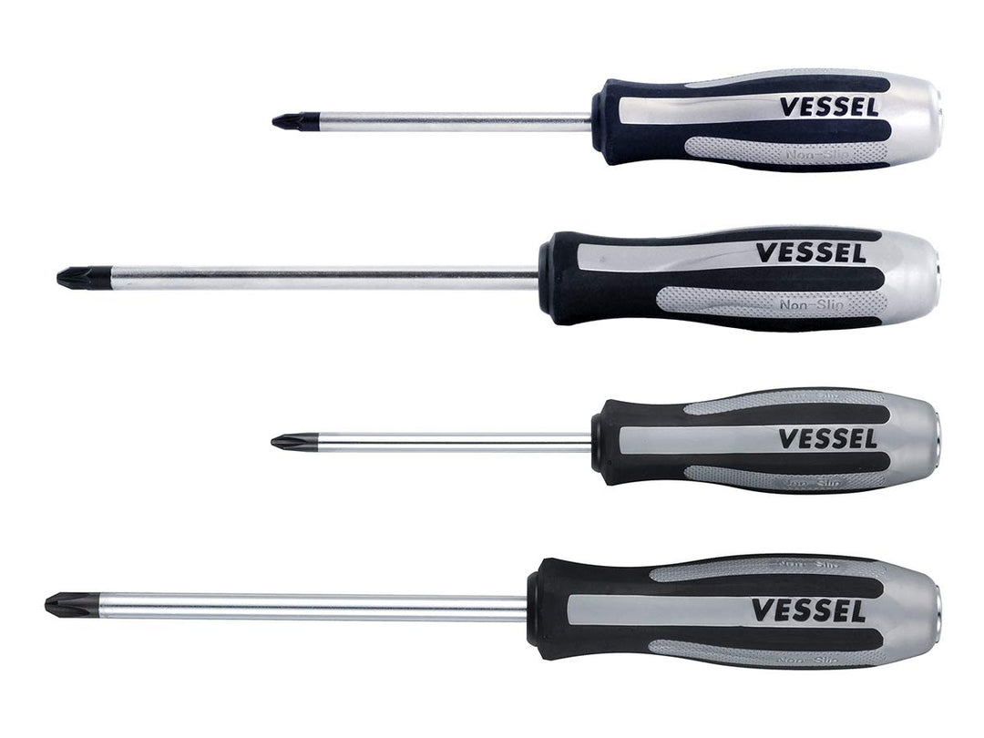 Vessel Schlagschrauber Set 4 teilig MEGADORA IMPACTA PH2, PH3, PZ2, PZ3