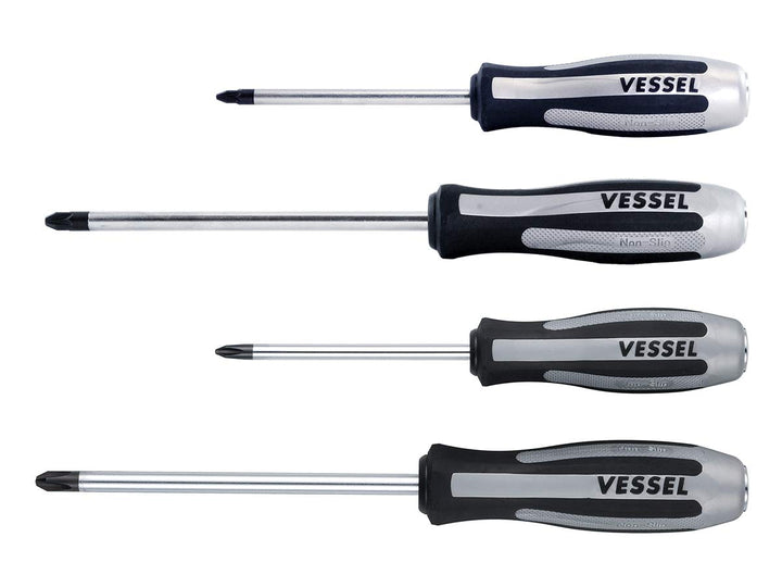 Vessel Schlagschrauber Set 4 teilig MEGADORA IMPACTA PH2, PH3, PZ2, PZ3