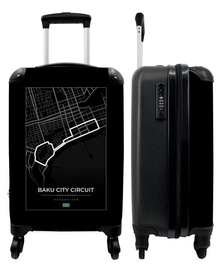 NoBoringSuitcases.com® Koffer Handgepäck Trolley Rollkoffer Kleine Reisekoffer mit 4 Rollen - Motors