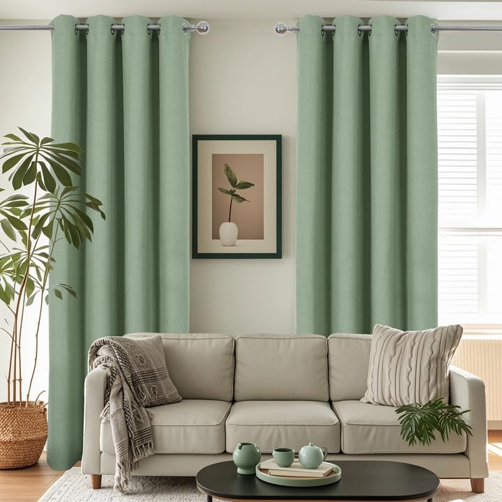 always4u Blickdichte Gardinen Verdunkelungsvorhang mit Ösen, Elegente Vorhang für Wohnzimmer Modern