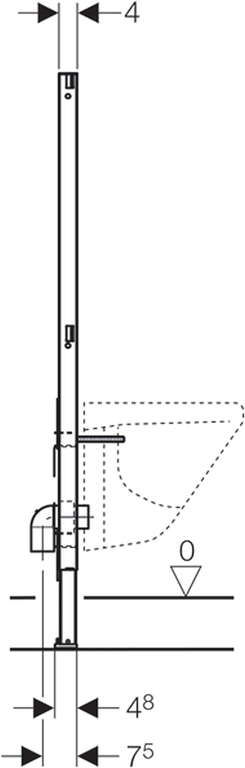 Geberit, 111.512.00.1, Duofix für hängendes Bidet, Teilhöhe: 112 cm
