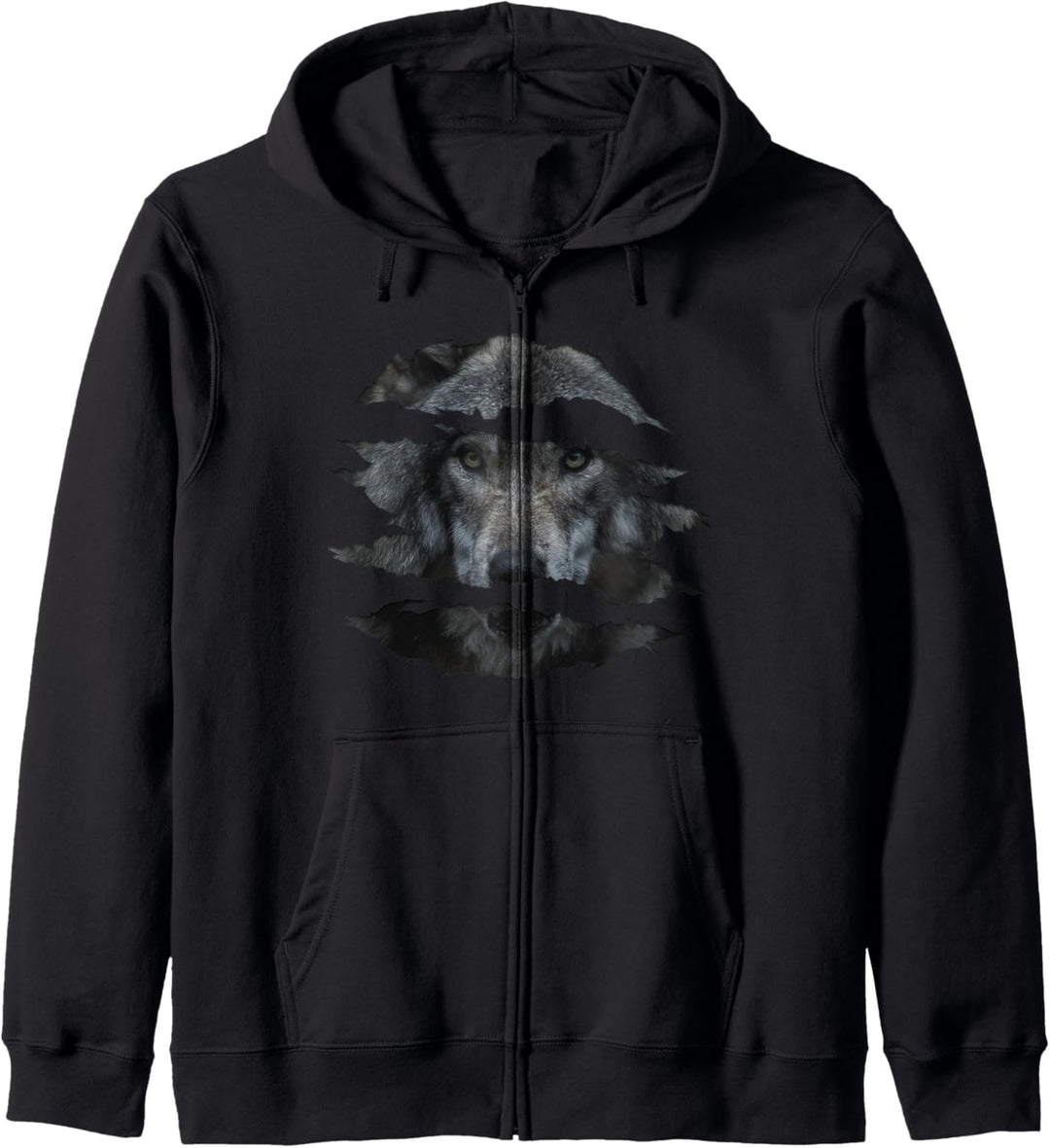 Wolf Raubtier Silhouette Wölfe Wolf Krallen Design Kapuzenjacke