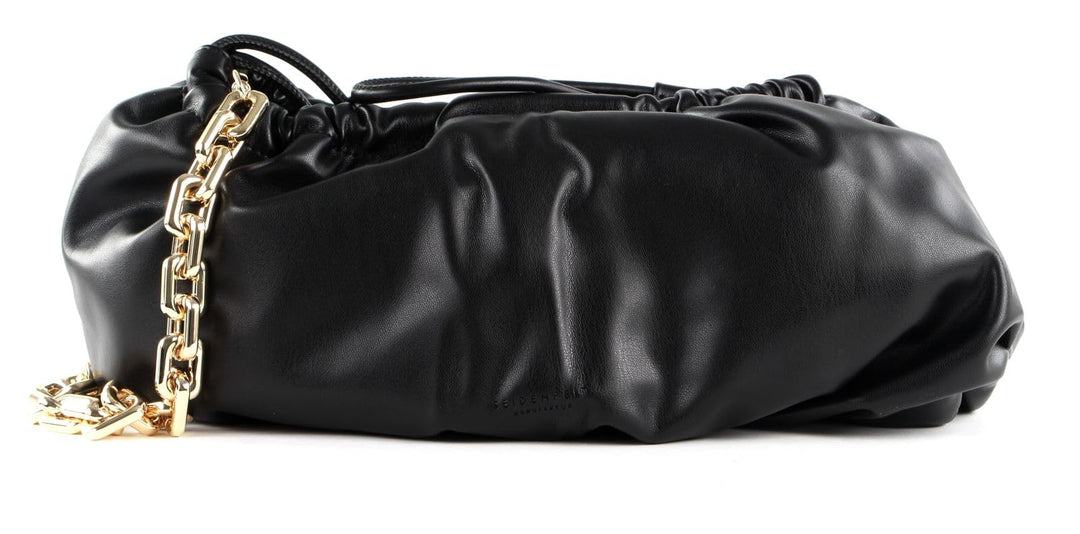 Seidenfelt stylishe Schultertasche Mysen lederfrei, Black