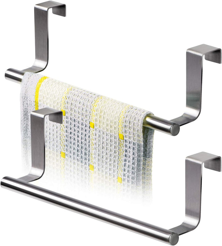 Tatkraft Horizon | 10338 | Handtuchhalter Küche Duo, Türhaken Hakenleiste Bad| Edelstahl, Silberfarb