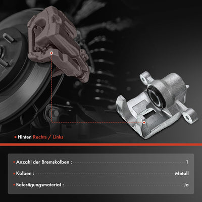 Frankberg 2x Bremssattel Bremszange Hinten Links Rechts Kompatibel mit i30 FD 1.4L-2.0L 2007-2012 Ce