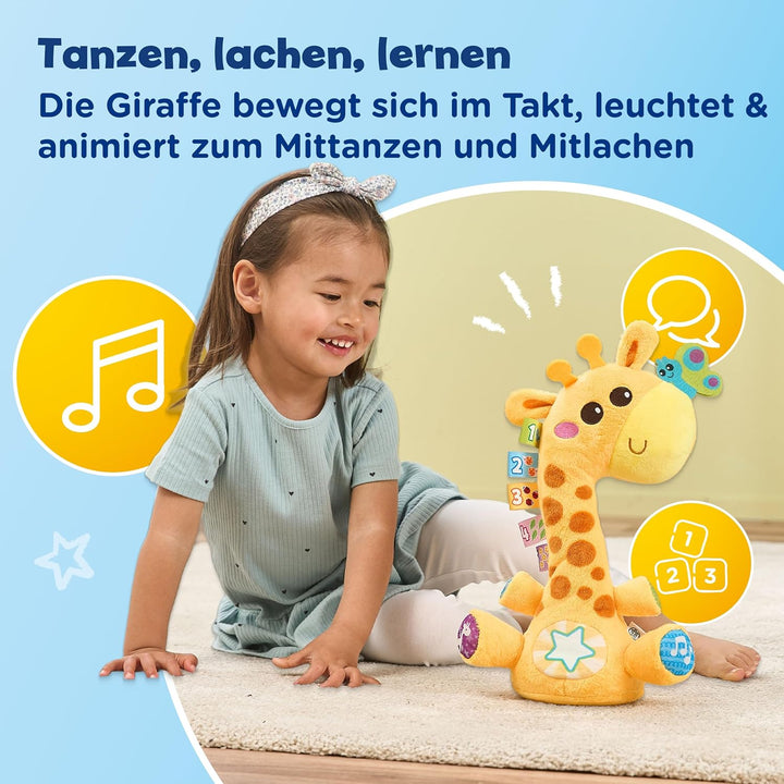 Vtech Baby Tanz-mit-Mir-Giraffe – Interaktives, nachsprechendes Plüschtier mit Musik-, Zahlen- und A