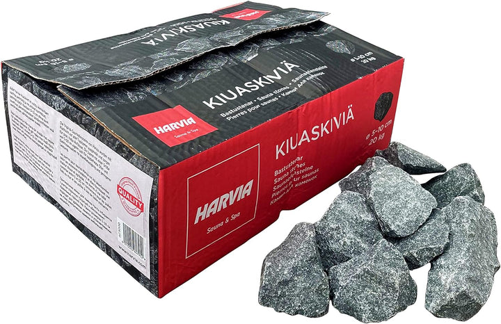 Original Harvia Saunasteine 20Kg finnische Diabas Dampfstein Aufgusssteine für Outdoor Holzofen Elek