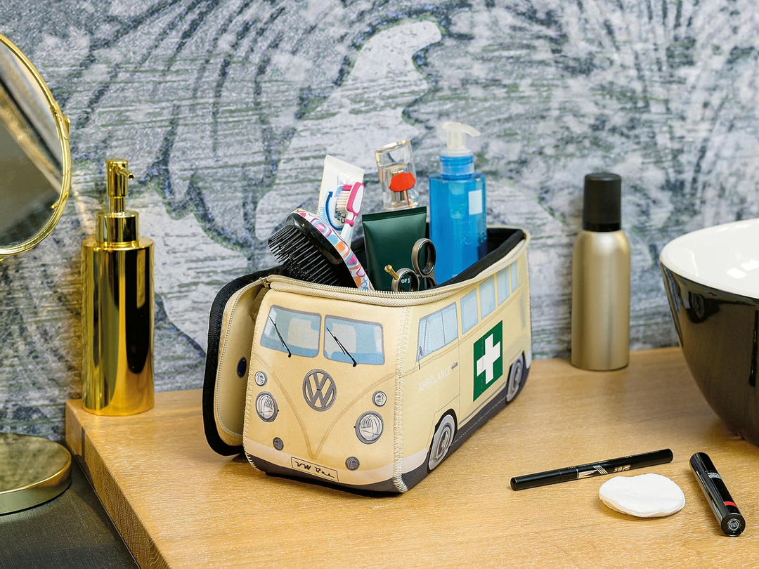 BRISA VW Collection - T1 Bulli Bus Kulturbeutel Kosmetiktasche | Volkswagen Universaltasche Waschbeu
