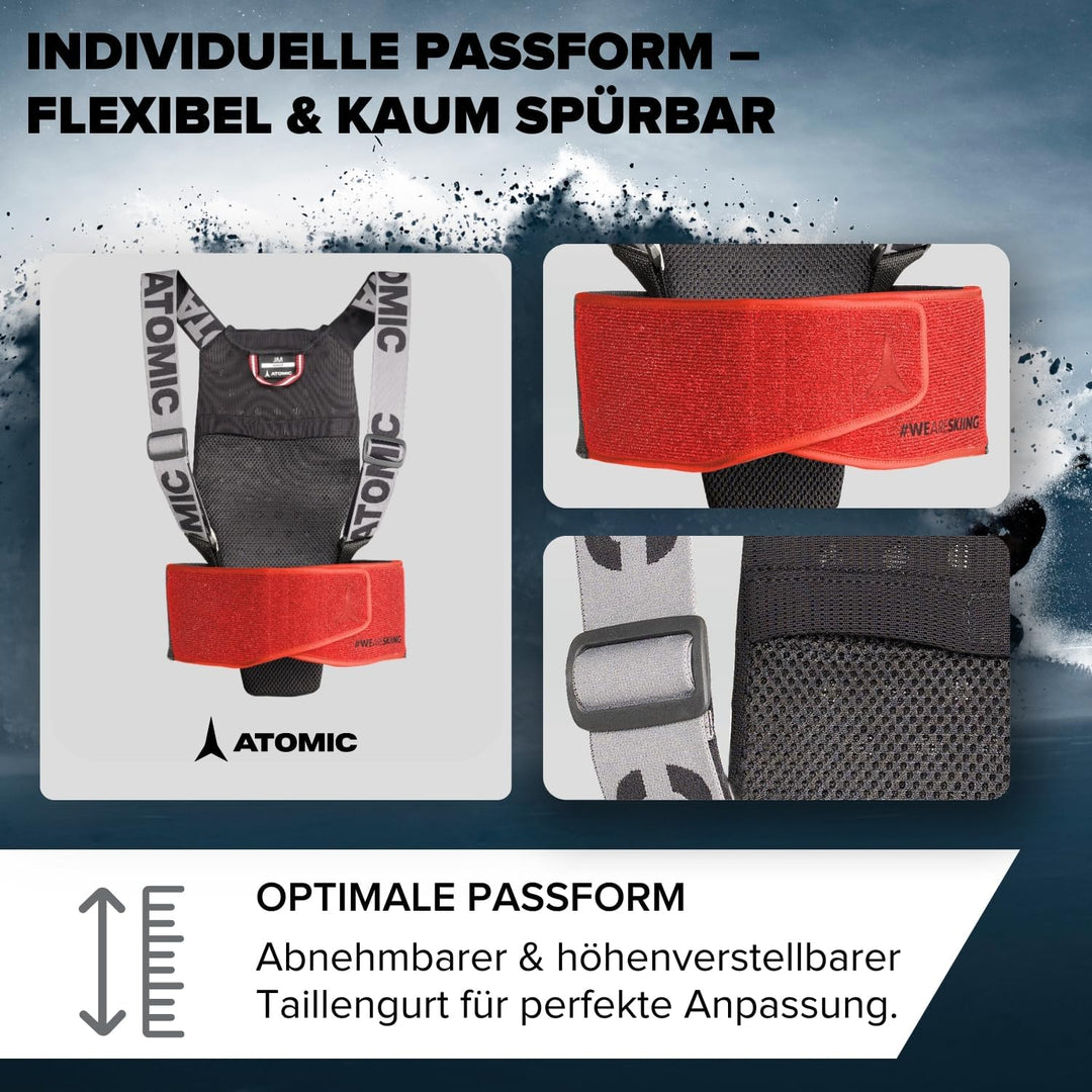 Atomic Kinder Live Shield Jr Ski-Rückenprotektor L Schwarz, L Schwarz