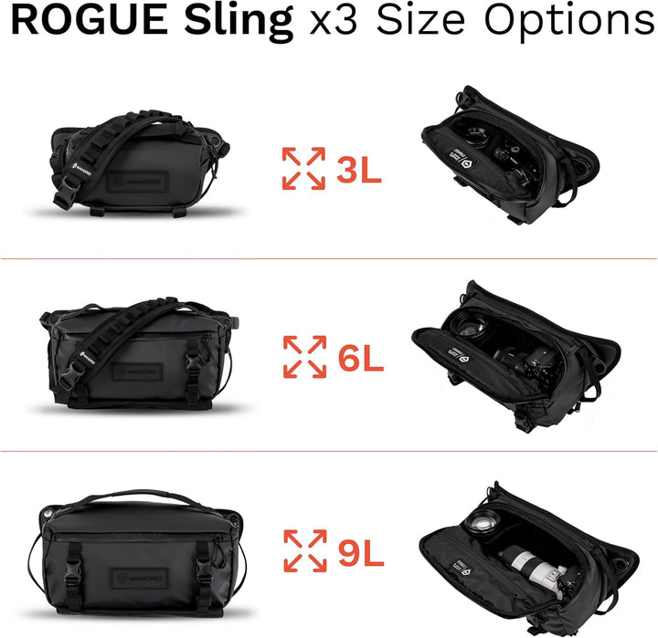WANDRD Rogue Sling 0Y-784H-R8U9 Tasche mit 9 l Fassungsvermögen, leicht, wetterbeständig, für den tä