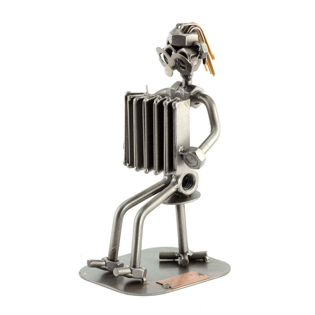 Steelman24 I Schraubenmännchen Akkordeon I Made in Germany I Handarbeit I Geschenkidee I Stahlfigur