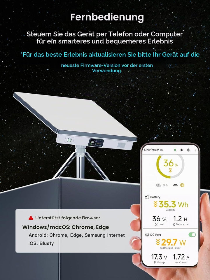 Starlink Mini Akku Pack LinkPower 2, 99Wh Powerbank für Starlink Mini, 5 Stunden Laufzeit, Unterstüt