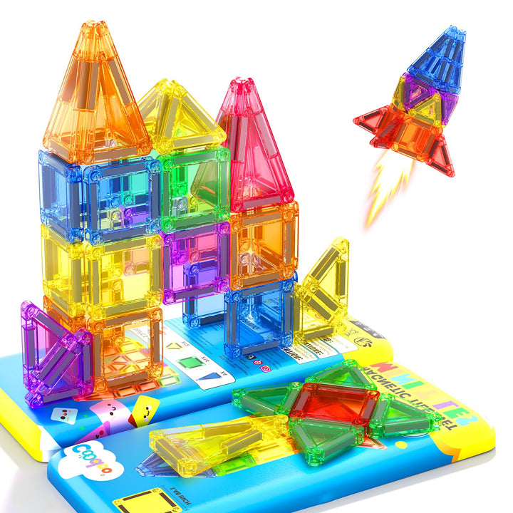 Magnetische Bausteine für Kleinkinder, Magnetblöcke, STEM-Bauspielzeug für Kinder von 3 bis 8 Jahren