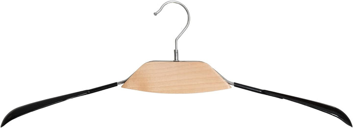 Dila GmbH Kleiderbügel mit Holzeinsatz, Metallbügel Jacketbügel Anzugbügel Jackenbügel Bügel Gardero