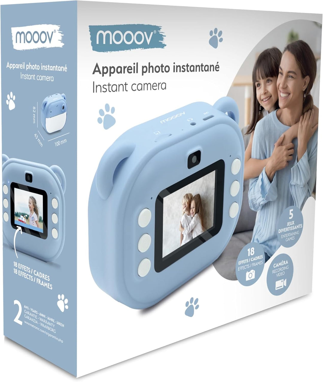 MOOOV 477522 Sofortkamera und Kinderkamera für Mädchen, Jungen, Blau