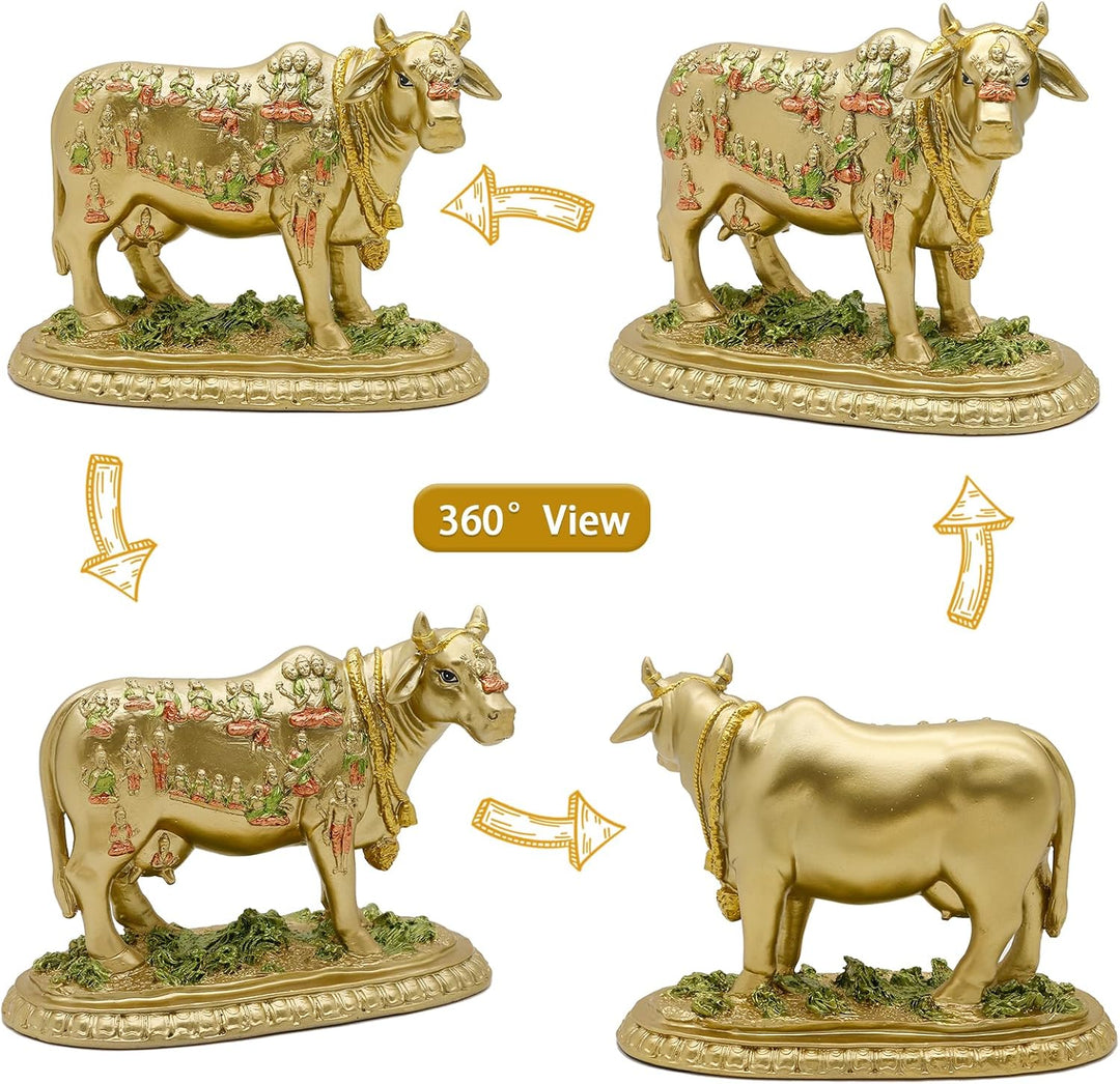 BangBangDa Hindu-Gott Nandi-Kuh-Statue – Hinduismus, Diwali, Geschenk, Dekoration, Skulptur – Indisc