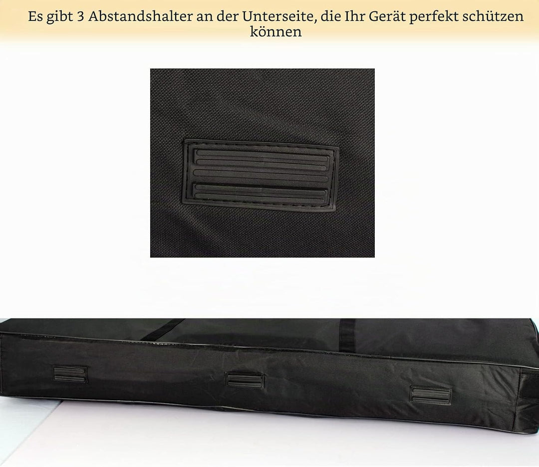 AKOZLIN Tragbare gepolsterte Tastatur-Tasche mit 88 Tasten, Masse: 137,4 x 17 x 33,5 cm, elektrische