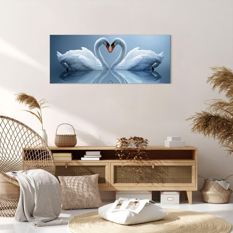 Panorama Bilder auf Leinwand 100x40cm Leinwandbild Ladung Dampf Wasser Gross Wanddeko Bild Schlafzim