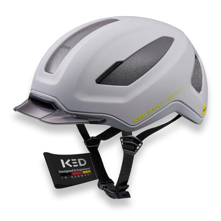 KED Fahrradhelm Reach DT-1 MIPS für Alltag und Commuter Grey Matt M (54-58 cm), Grey Matt M (54-58 c