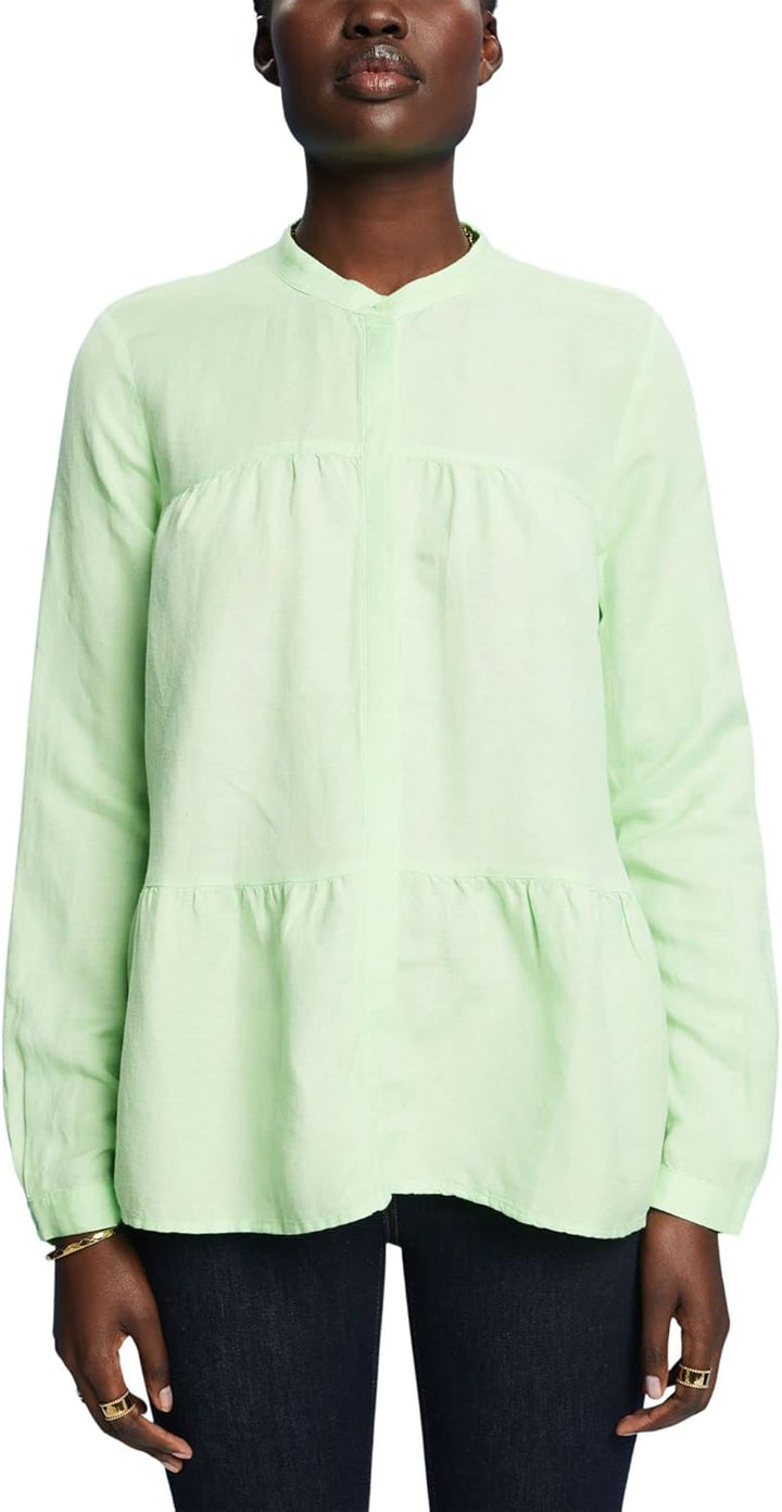 ESPRIT Damen 033ee1f303 Bluse L 320/Citrus Green, L 320/Citrus Green