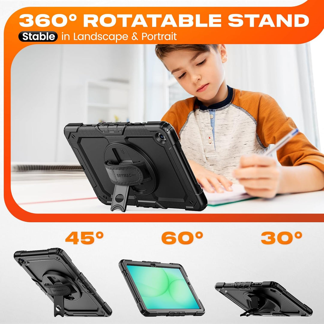 SEYMAC stock Hülle für Samsung Galaxy Tab A9 Plus/ A9+ 11 Zoll, Stossfeste Hülle mit Displayschutz,