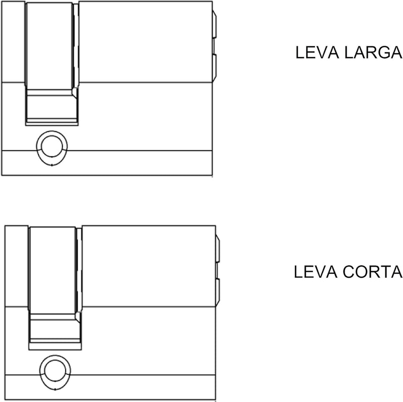 Tesa Assa Abloy Sicherheits-Zylinder, M6503010N Schlüssel - Kurzer Nocken Vernickelt 30x10mm, Schlüs
