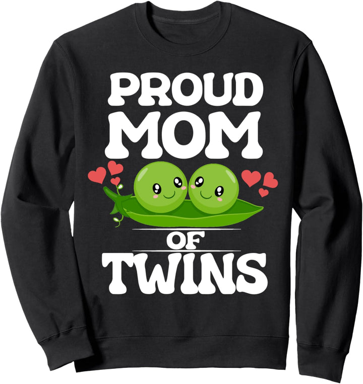 Proud Mom Of Twins Hearts Sweatshirt