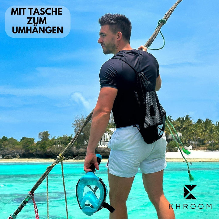 Khroom verstellbare Schnorchelflossen kurz mit Tasche zum umhängen Gr.36-47 Kurzflossen zum Schwimme