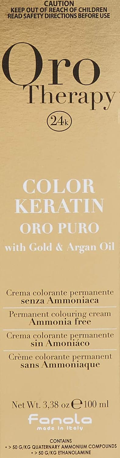 Fanola Oro Therapy Color Keratin 8.1 100ml 8.1 Hellblond Asch, 8.1 Hellblond Asch