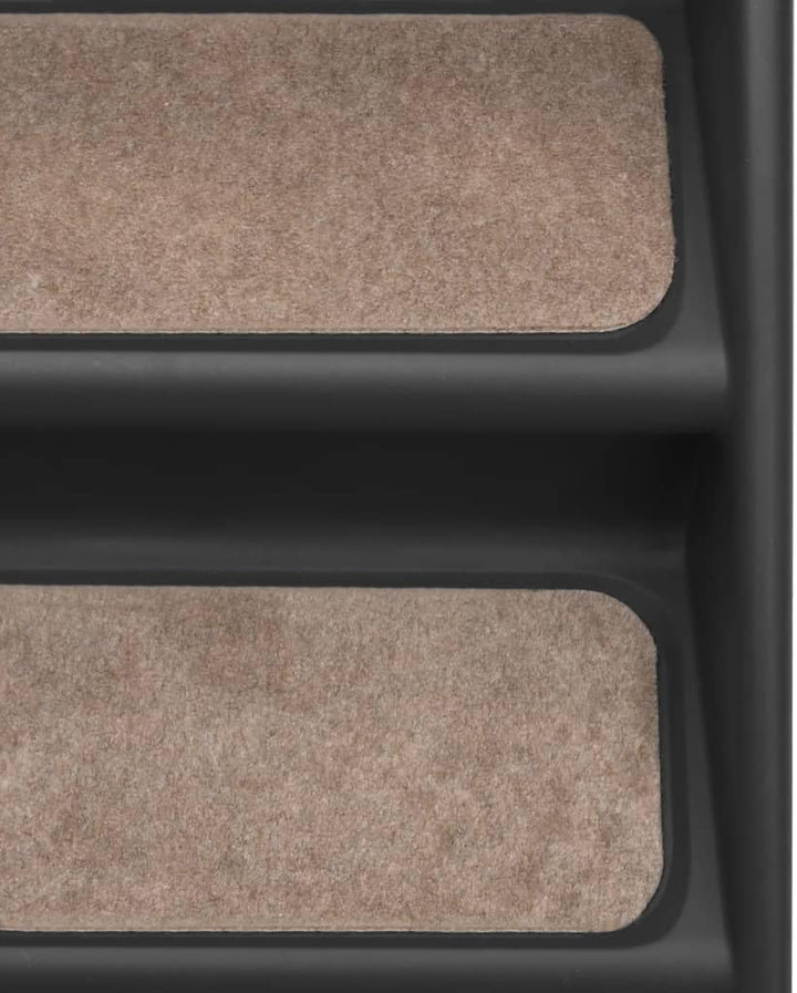 vidaXL Hundetreppe Klappbar Schwarz Haustiertreppe Katzentreppe Einstiegshilfe, Schwarz