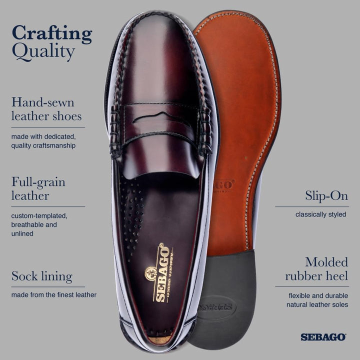 Sebago Classic Dan, Mocassins (Loafer) Homme 40 EU Brauner Bungurder Brown Burgundy 903, 40 EU Braun